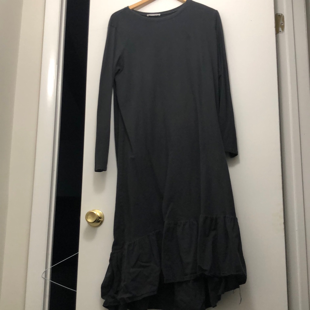Zara Midi Dress With Ruffle